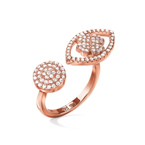 Heart4Heart Mati Rose Gold Plated Ring-
